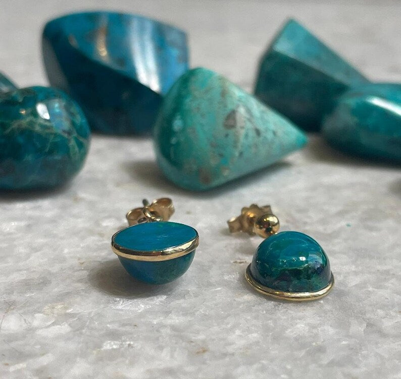 Eilat Stone Earrings, 14k gold, eilat jewelry, Christian gift, Jewish Gift, gift for her, Personalized Gift, jewish jewelry, birthday gift