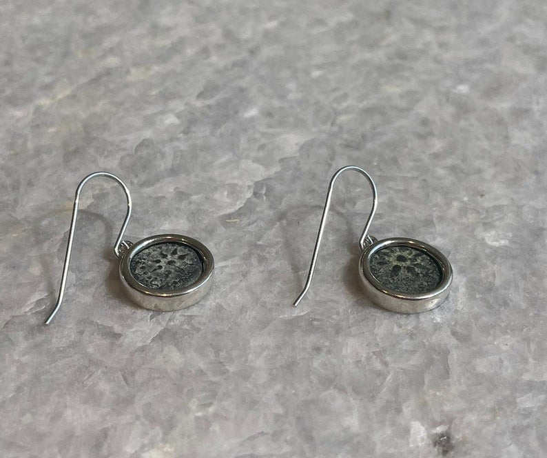 Authentic Widows Mite Coin Earrings, 925 Silver, Biblical jewelry, Christian earrings, Ancient coin, bible earrings, Christian gift