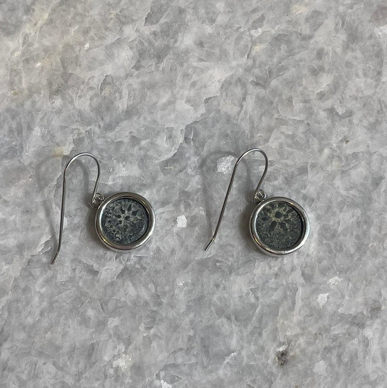 Authentic Widows Mite Coin Earrings, 925 Silver, Biblical jewelry, Christian earrings, Ancient coin, bible earrings, Christian gift