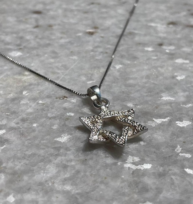 Star of David Necklace, 925 silver, Jewish gift, Bat Mitzvah gifts, Jewish Star Necklace, Star of David Necklace, Bar Mitzvah, magen david