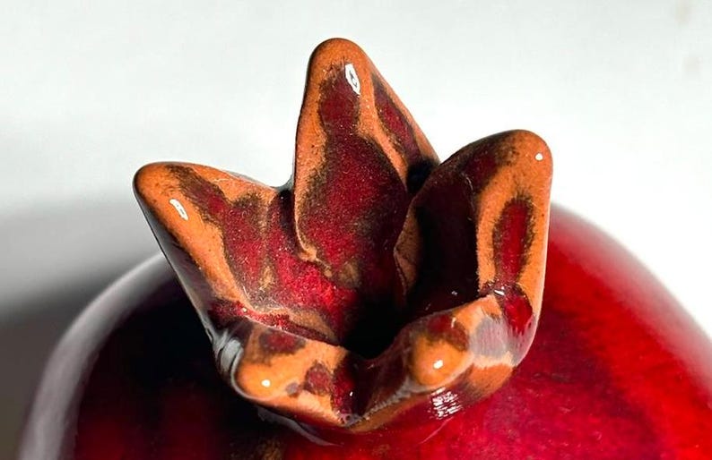 Handmade ceramic pomegranate, ceramic fruit, Jewish gift, Judaica from israel, Home Decor, New Home Gift, wedding gifts, red pomegranate