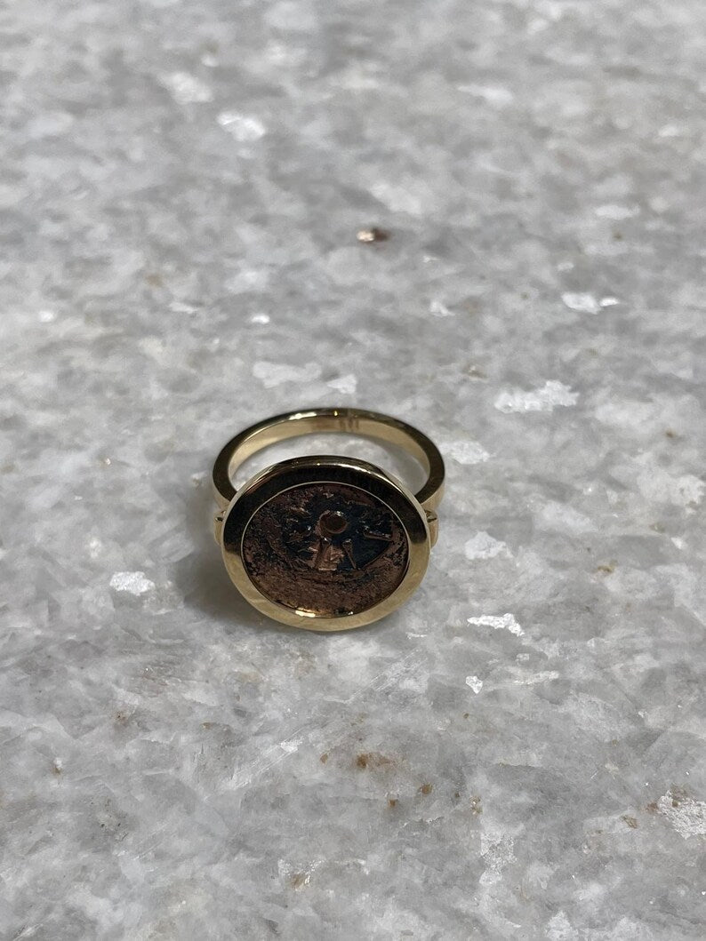 The Widow Mite Authentic Coin Ring, 14K gold, widow mite gold ring, gold ring, Christian gift, gold ring, Christmas gifts, widow mite