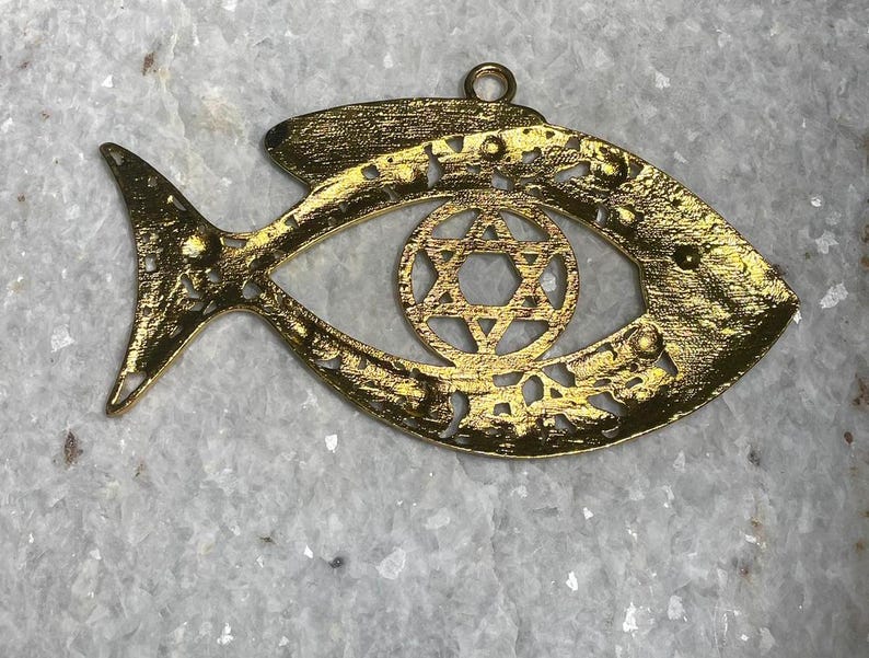 Hand Made fish decoration, Jewish gift, handmade judaica from israel, Home Decor, Christmas tree decoration, jewish gift decor, evangelical