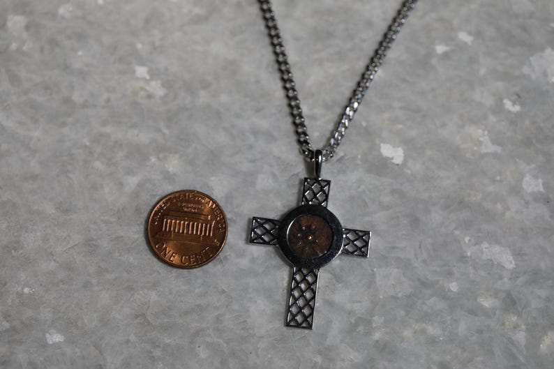 The Widow Mite Authentic Coin Jewelry, cross pendant, 14K gold, Christian gift, Religious Gift, gift for her, birthday gift, christian