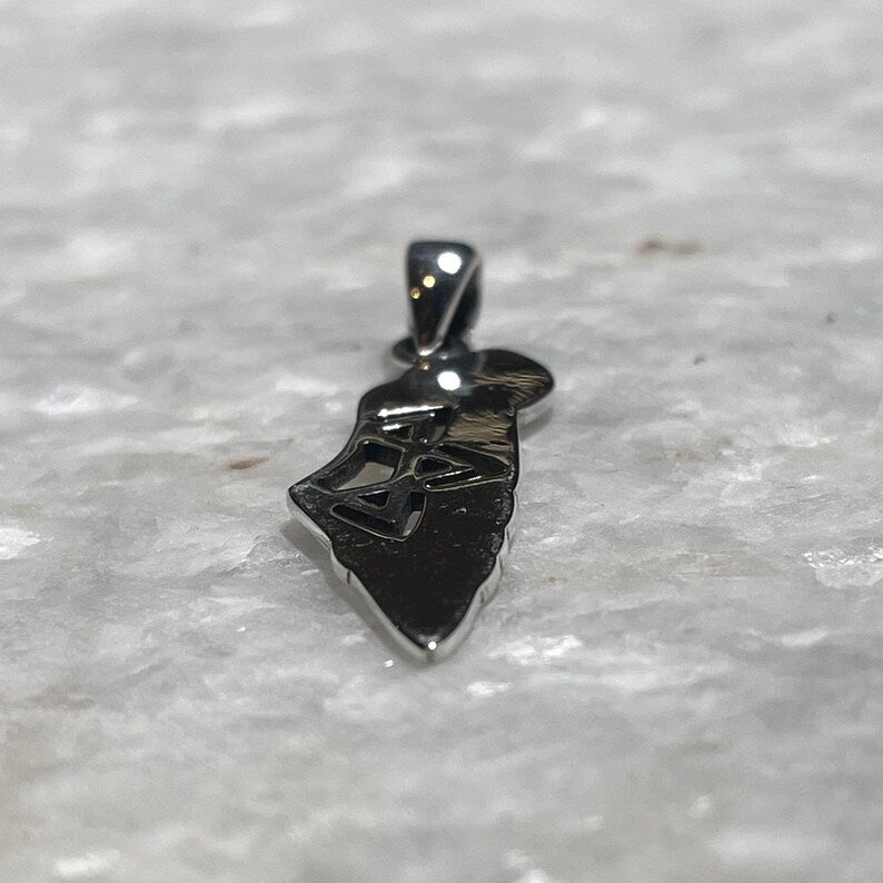 Sterling Silver 925 Pendant , Map of Israel Design , Men Pendant , Woman pendant, Unissex Silver Pendant , sterling silver, Israel Map, Map