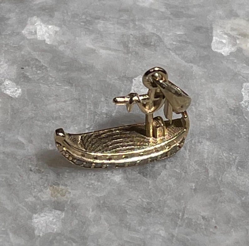 14K Gold Jesus Boat Pendant with Diamonds, Elegant Religious Jewelry , Gold pendant, Christmas gift, cross jewelry, Unissex , Jesus boat