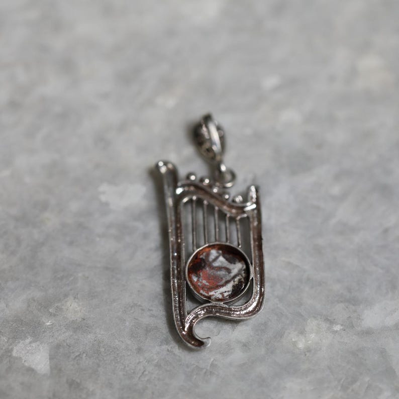 Silver Harp Widows Mite Coin necklace, 925 Silver, Biblical jewelry, Christian necklace, Ancient coin, Vintage necklace, Christian gifs