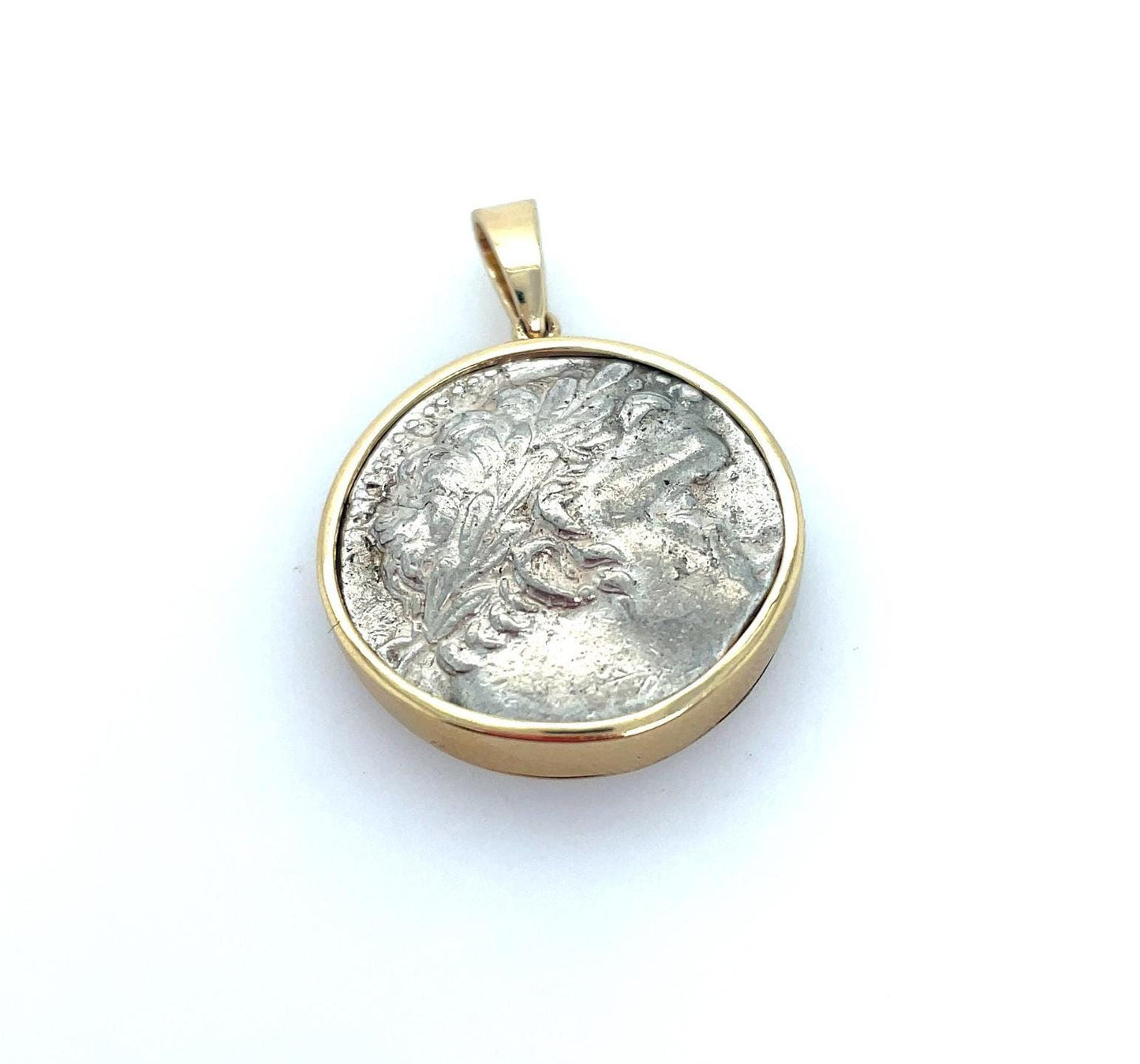 Authentic Tyre AR Shekel coin Year 48/49d.c year 171, 14K gold, Authentic Rare Drachma, Rare Coin, mens necklace, Shekel coin, gold pendant