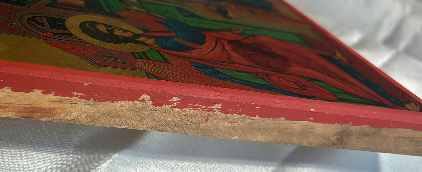 The Significance of the Annunciation of the Blessed Virgin Mary, Orthodox icon, Handmade icon natural wood, Christian wood icons, orthodox