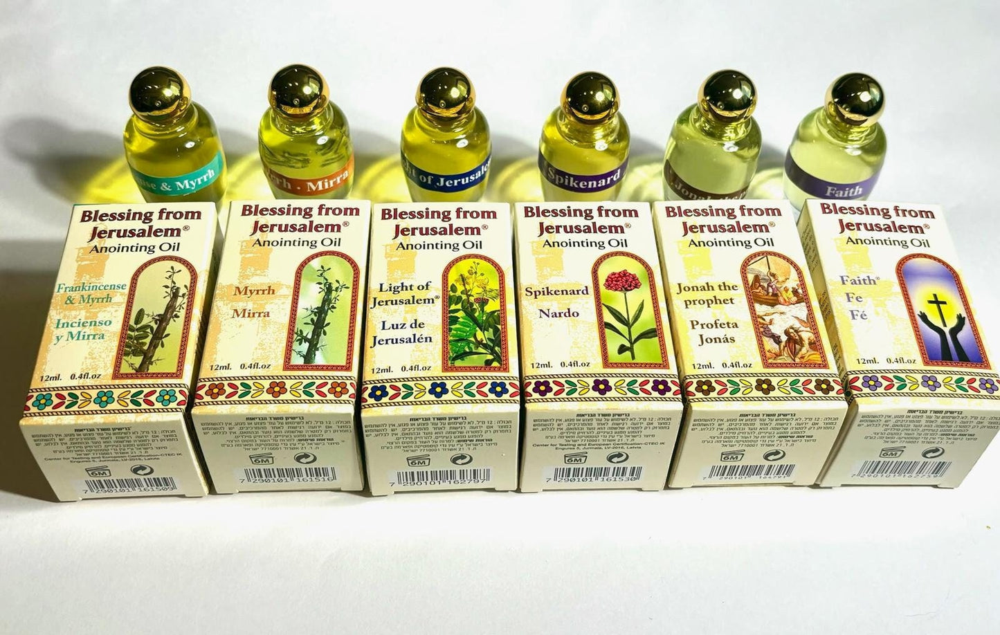 6 Anoiting oil Set from the holyland, anointing oil bottle set, anointing oil, anointing oil, christian gifts, gift for her, gifts for him