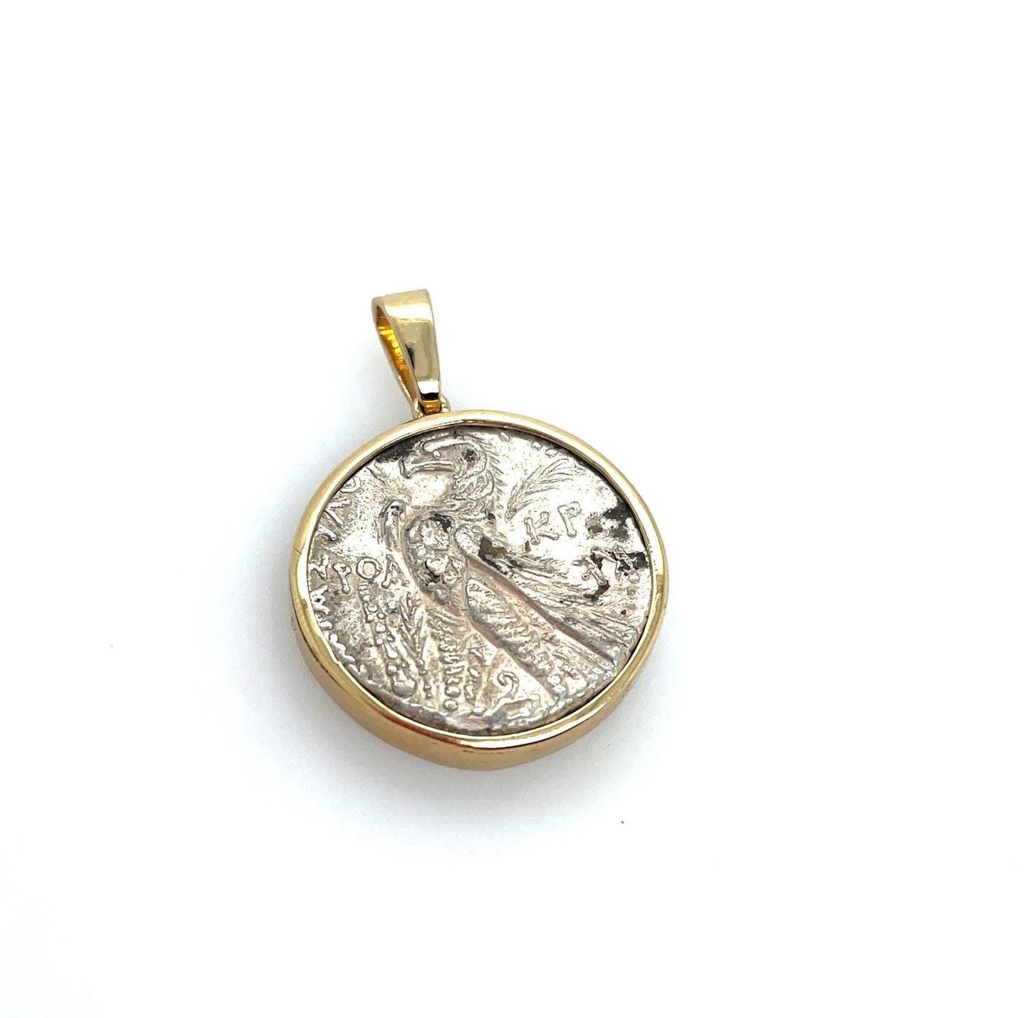 Authentic Tyre AR Shekel coin Year 48/49d.c year 171, 14K gold, Authentic Rare Drachma, Rare Coin, mens necklace, Shekel coin, gold pendant