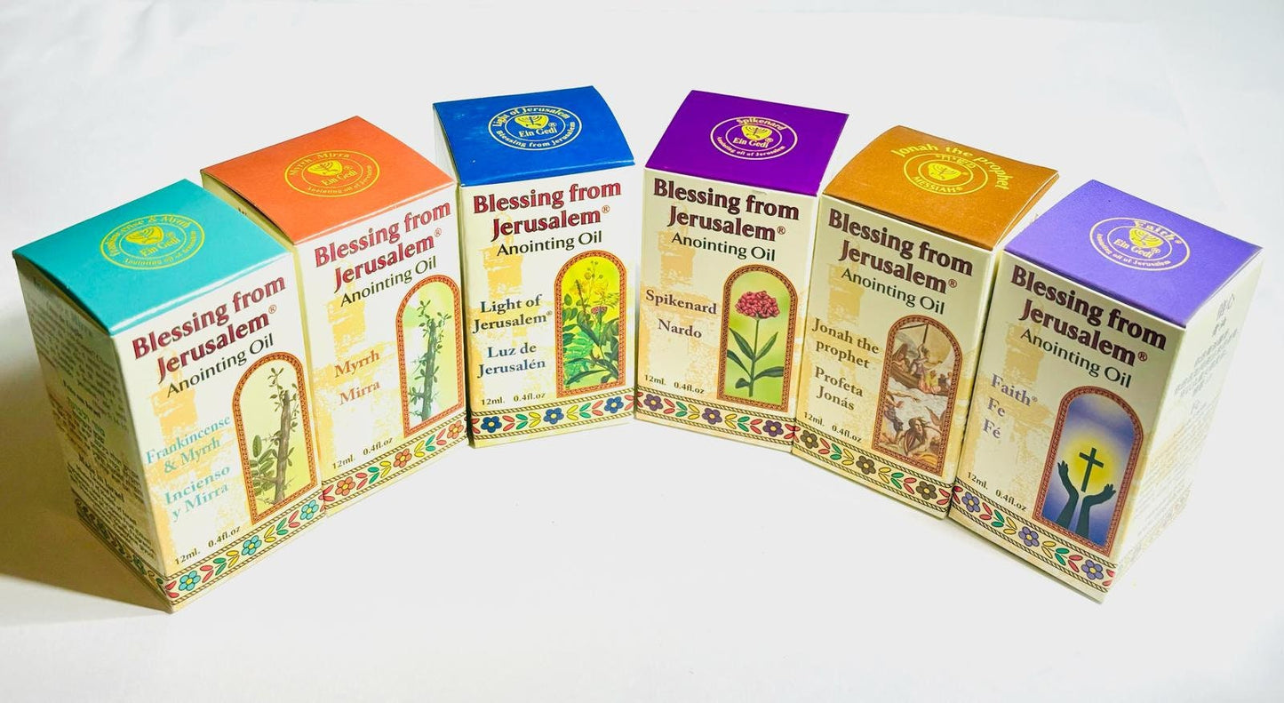 6 Anoiting oil Set from the holyland, anointing oil bottle set, anointing oil, anointing oil, christian gifts, gift for her, gifts for him