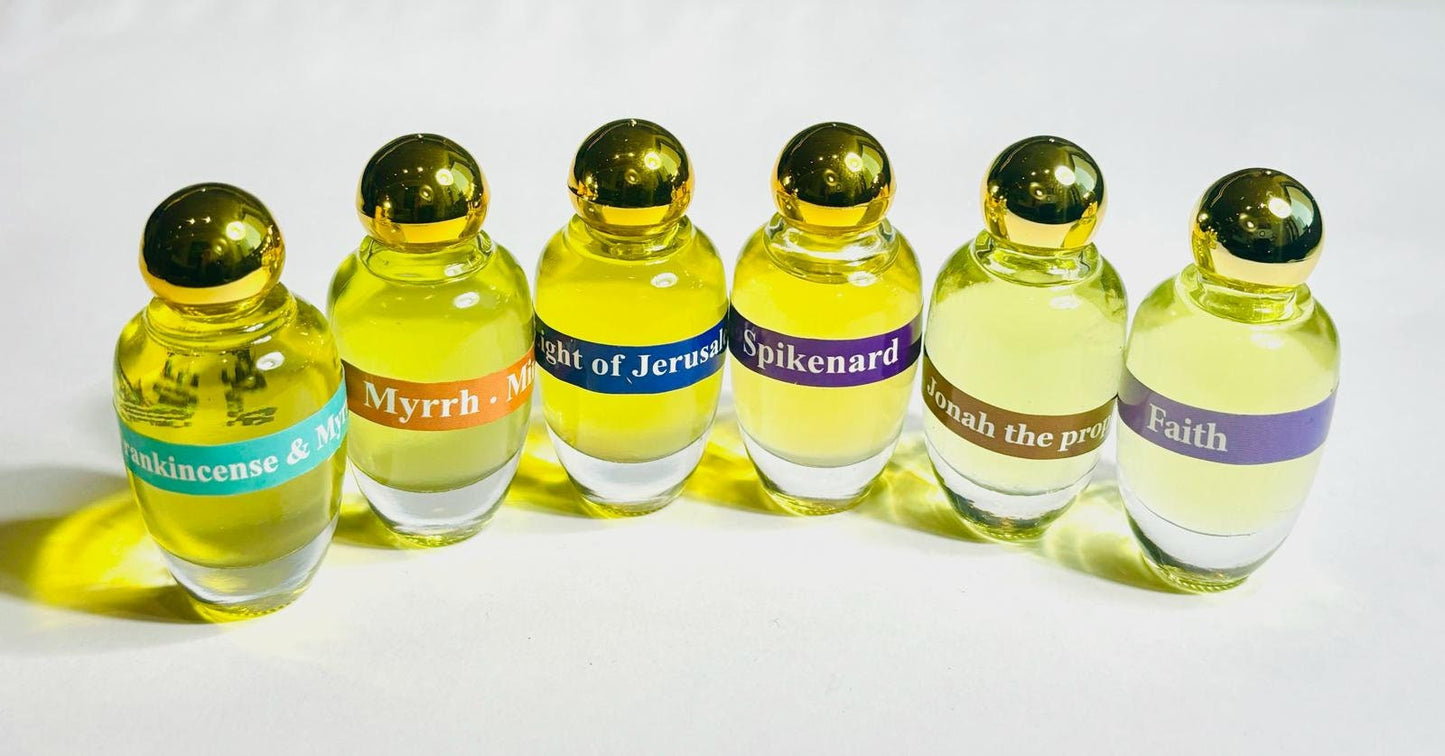 6 Anoiting oil Set from the holyland, anointing oil bottle set, anointing oil, anointing oil, christian gifts, gift for her, gifts for him