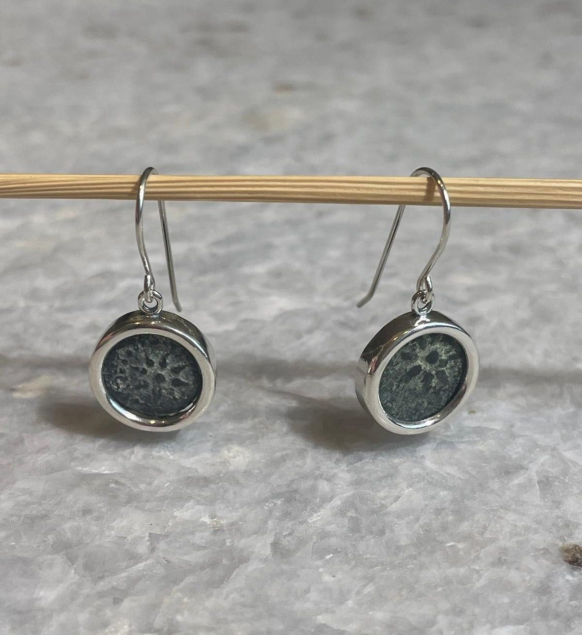 Authentic Widows Mite Coin Earrings, 925 Silver, Biblical jewelry, Christian earrings, Ancient coin, bible earrings, Christian gift