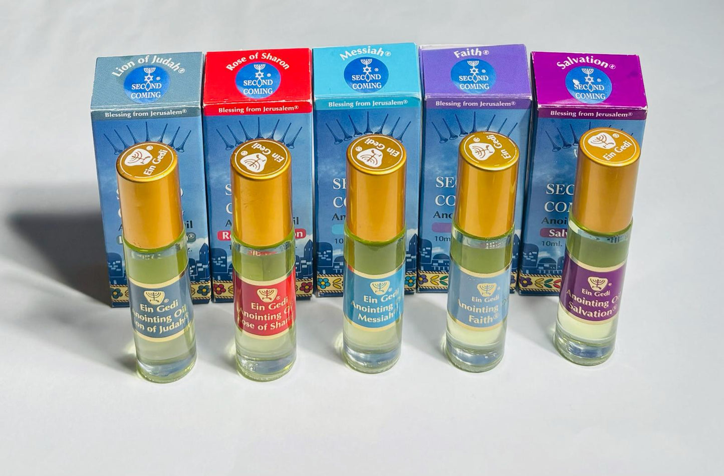 Set of Roll On Anoiting oil from Israel, Messianic seal, anointing oil bottle set, messiah anointing oil, messianic art, messianic
