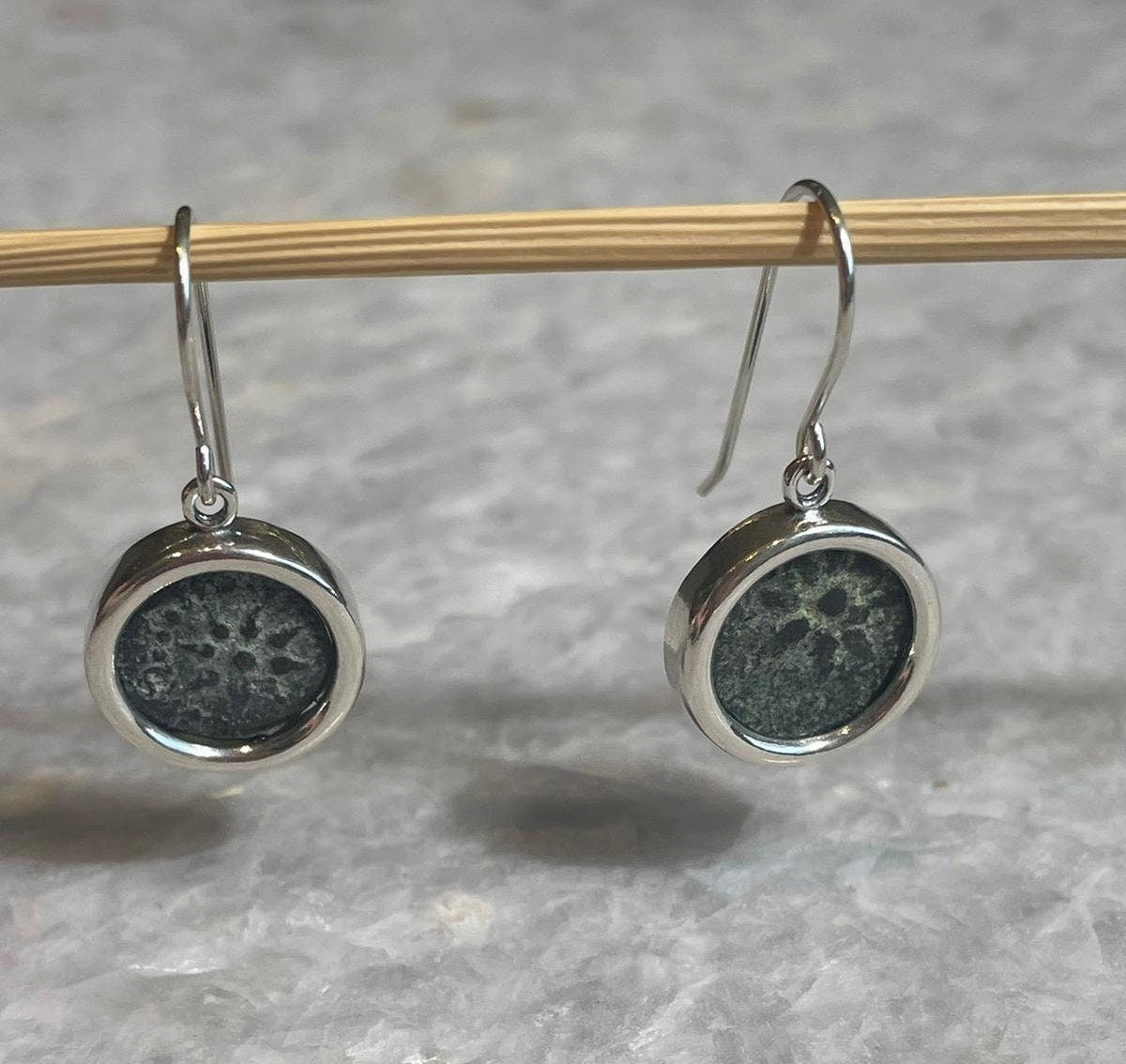 Authentic Widows Mite Coin Earrings, 925 Silver, Biblical jewelry, Christian earrings, Ancient coin, bible earrings, Christian gift