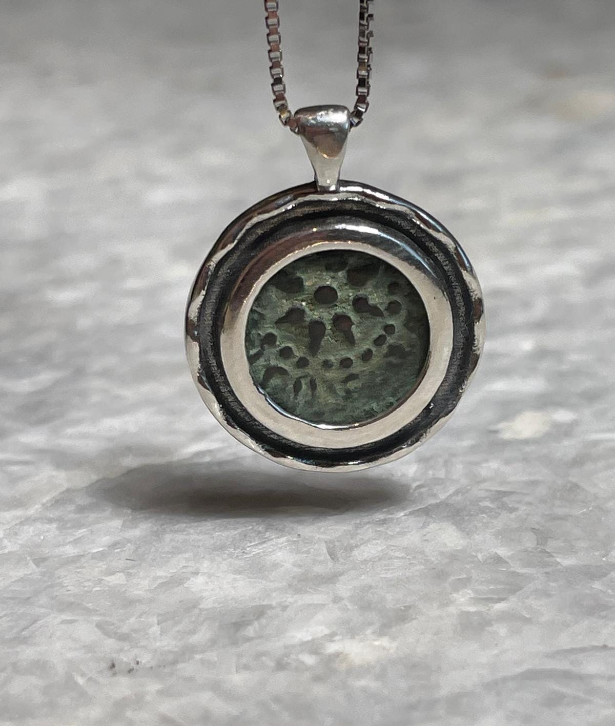 Authentic Widows Mite Coin necklace, 925 Silver, handmade pendant, Biblical jewelry, Ancient coin necklace, Christmas gift, mite necklace