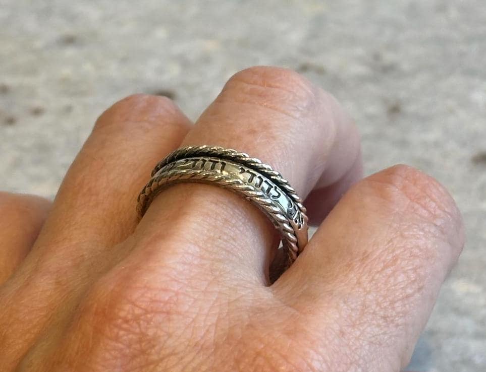 Spinning ring I am my beloveds, and my beloved is mine, silver ring, Spinning Ring, jewish gift, Religious Gift, israel gift, israel jewelry