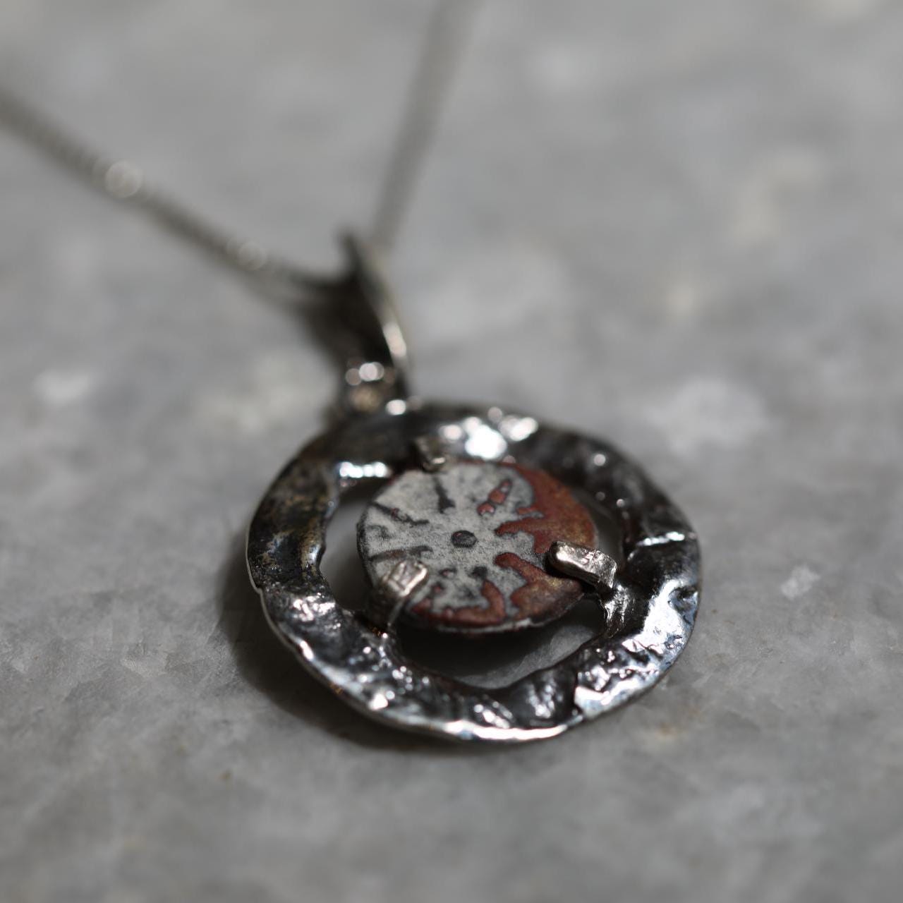 Authentic Widows Mite Coin necklace, 925 Silver, handmade pendant, Biblical jewelry, Ancient coin necklace, Christmas gift, mite necklace