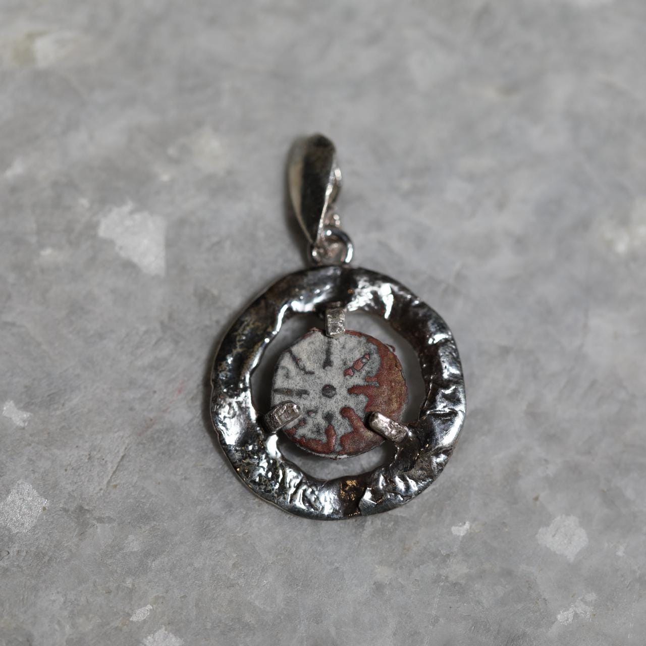 Authentic Widows Mite Coin necklace, 925 Silver, handmade pendant, Biblical jewelry, Ancient coin necklace, Christmas gift, mite necklace