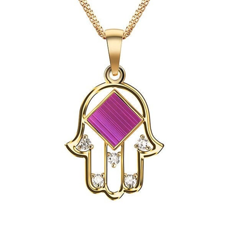 Nano Bible Pendant, 14K gold, Christian gift, Jewish gift, Hamsa Pendant, 14K Gold Chain Necklaces, necklaces for women, birthday gift