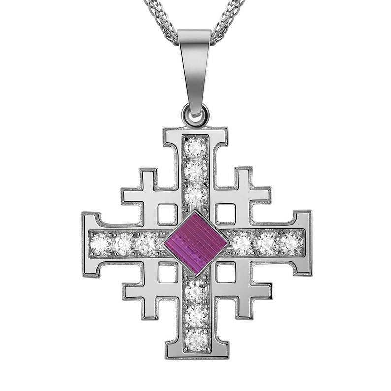 Nano Bible Cross Pendant, 14K gold, Jerusalem Cross Pendant, Christian gift, Religious Gift, gift for husband, Personalized Gift, gift for