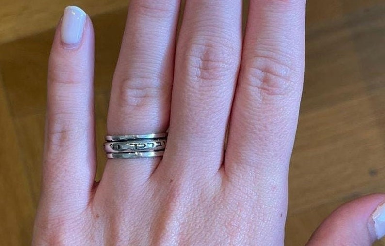 Spinning ring May the Lord bless you and protect you, 925 silver, jewish gift, Religious Gift, gift for him, gift for wife, jewish jewelry
