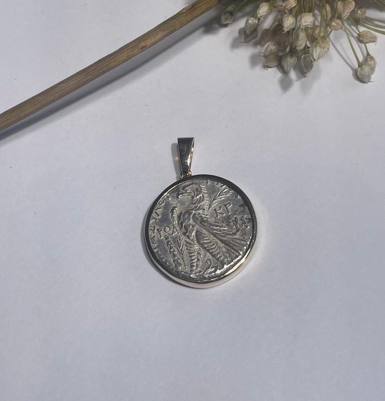 Authentic Tyre AR Shekel coin Year 48/49d.c year 171, 14K gold, Authentic Rare Drachma, Rare Coin, mens necklace, Shekel coin, gold pendant