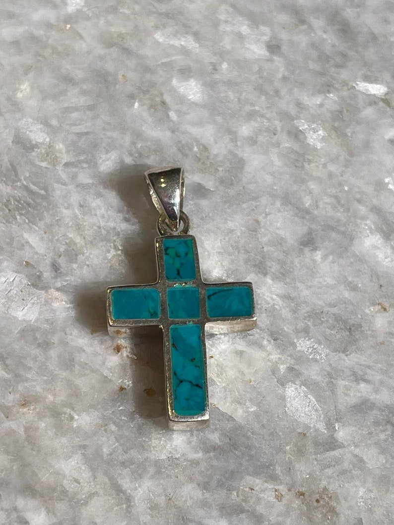 Eilat Stone Jewelry, 925 silver, Cross Silver pendant, Christian gift, Religious Gift, gift for her, Cross Necklace, gift for wife, israel