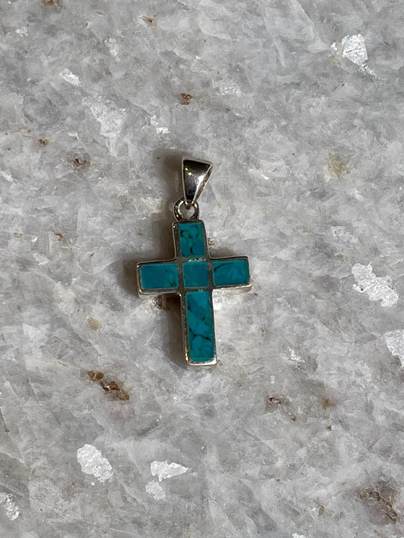 Eilat Stone Jewelry, 925 silver, Cross Silver pendant, Christian gift, Religious Gift, gift for her, Cross Necklace, gift for wife, israel