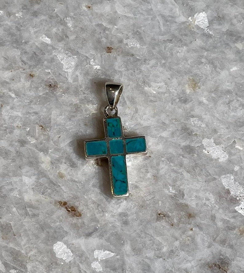 Eilat Stone Jewelry, 925 silver, Cross Silver pendant, Christian gift, Religious Gift, gift for her, Cross Necklace, gift for wife, israel
