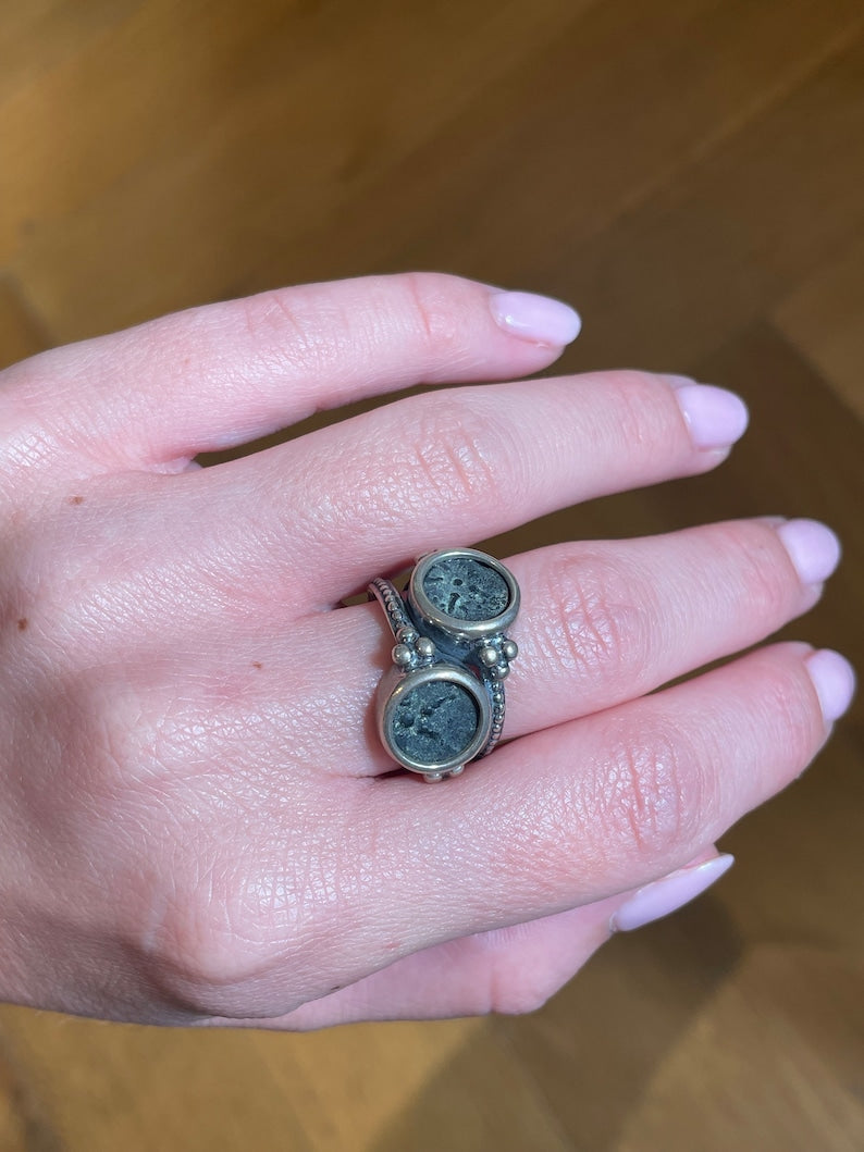 2 Authentic The Widow Mite Coins Jewelry, 925 silver, rare coin, Christian Gift, Religious Gift, gift for him, birthday gift, gift for wife