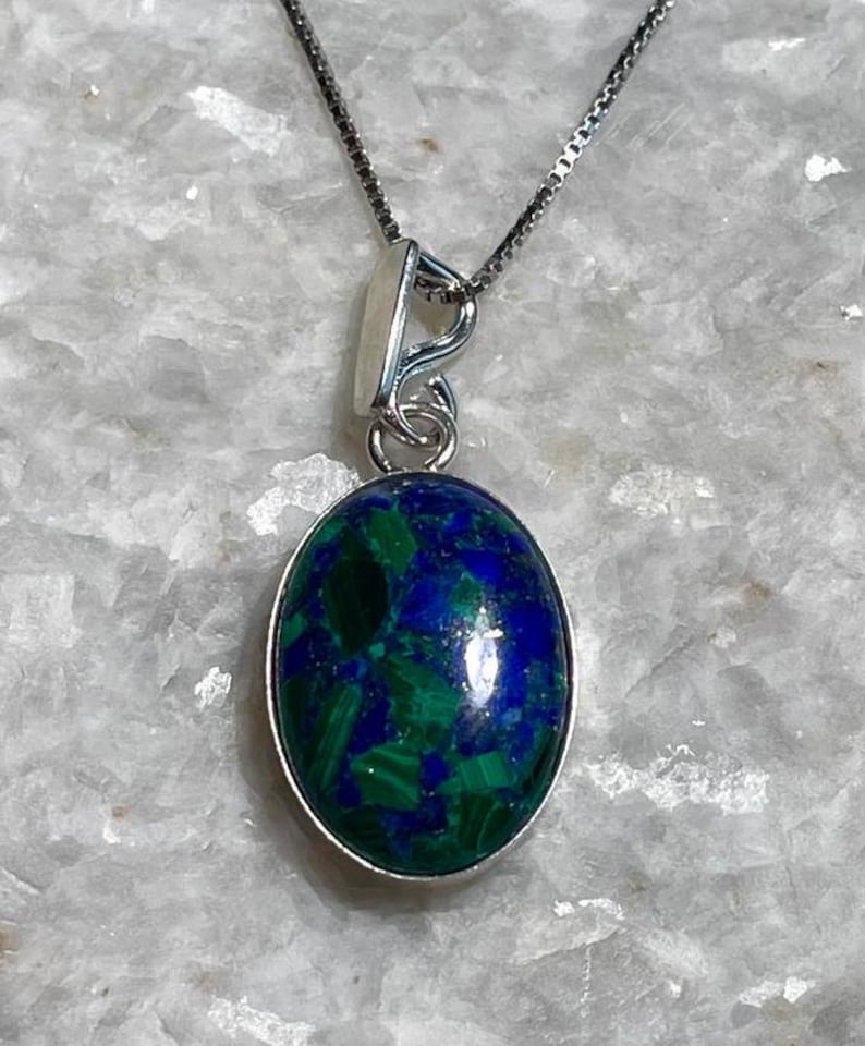Eilat Stone Silver Necklace, Eilat Stone Jewelry, 925 silver, Silver Necklace, jewish jewelry, Religious Gift, gift for her, gift for him