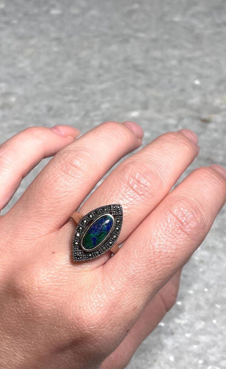 Eilat Stone Ring, 925 silver, Silver ring, Christian gift, jewish Gift, king solomon stone ring, natural stone ring, andmade jewelry