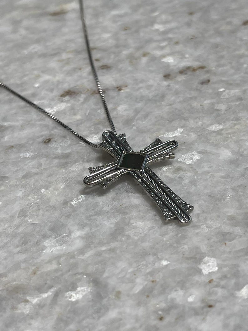 Nano Bible Cross necklace, 925 silver, Cross Pendant, Christian gift, Religious Gift, gift for her, gift for husband, gift for wifeת