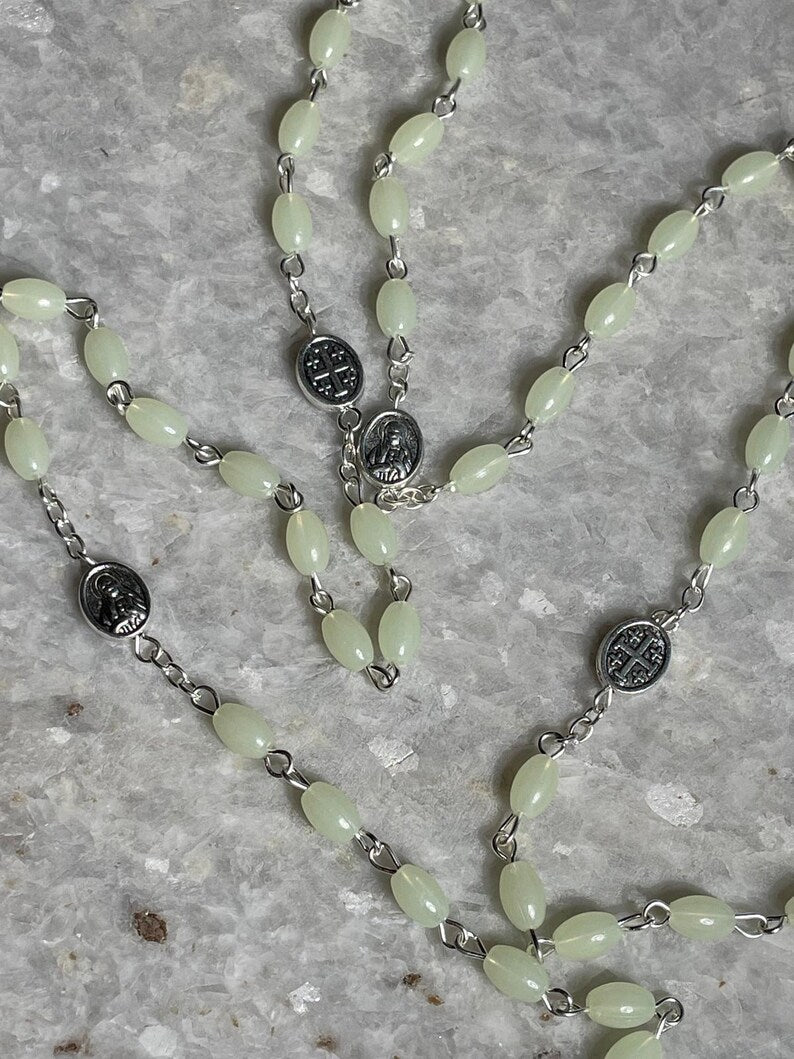 Rosary beads made at the Holy Land with Crucifix, rosary beads, rosary beads catholic, rosary beads first communion, rosary necklace
