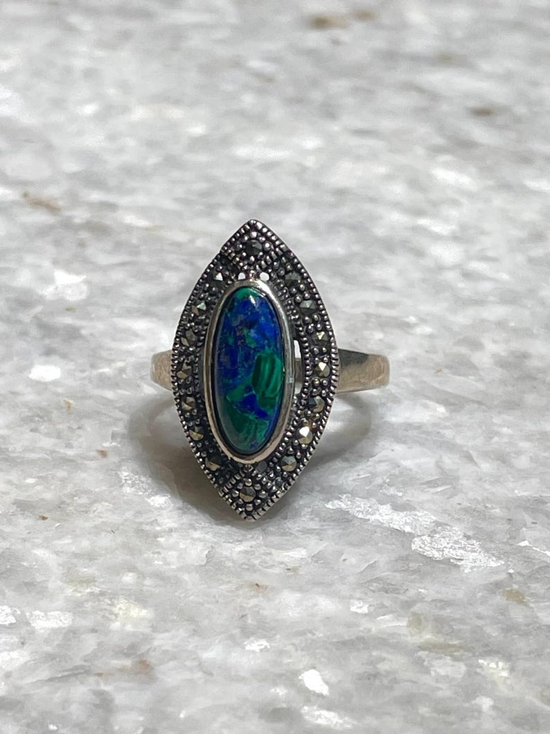Eilat Stone Ring, 925 silver, Silver ring, Christian gift, jewish Gift, king solomon stone ring, natural stone ring, andmade jewelry