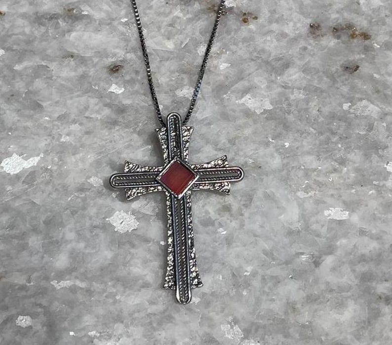 Nano Bible Cross necklace, 925 silver, Cross Pendant, Christian gift, Religious Gift, gift for her, gift for husband, gift for wifeת