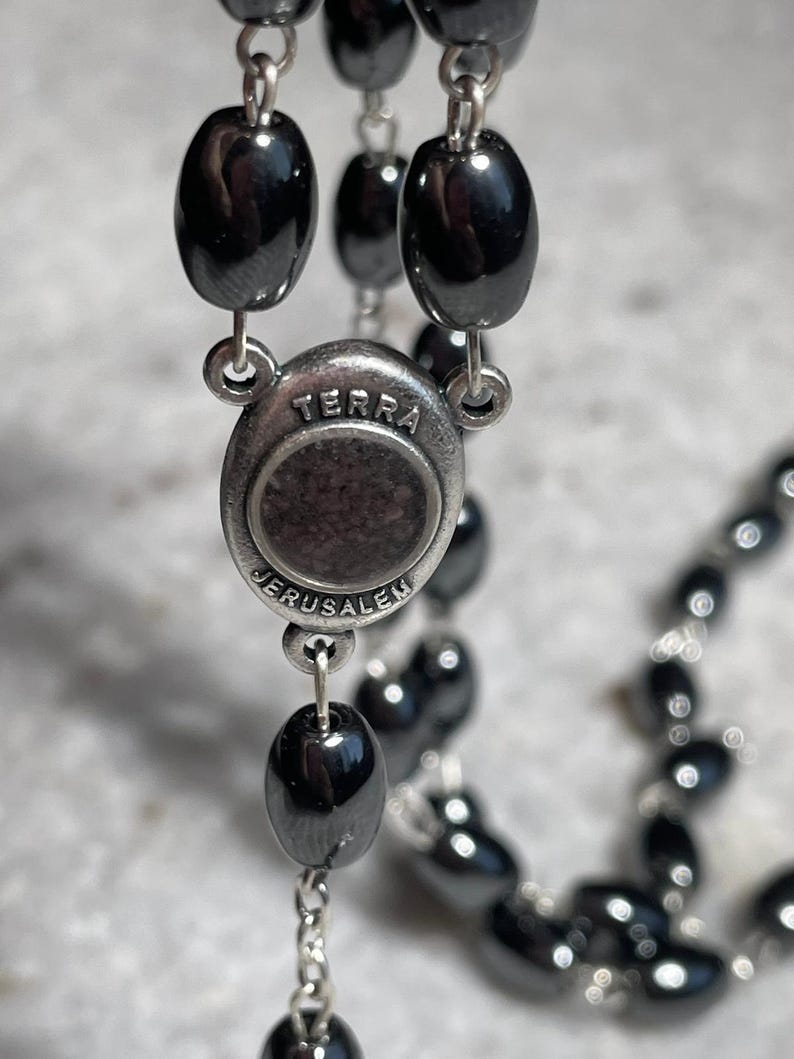 Rosary beads made at the Holy Land, rosary beads, handmade rosary, soil from the holy land, rosary beads catholic for man, rosary necklace