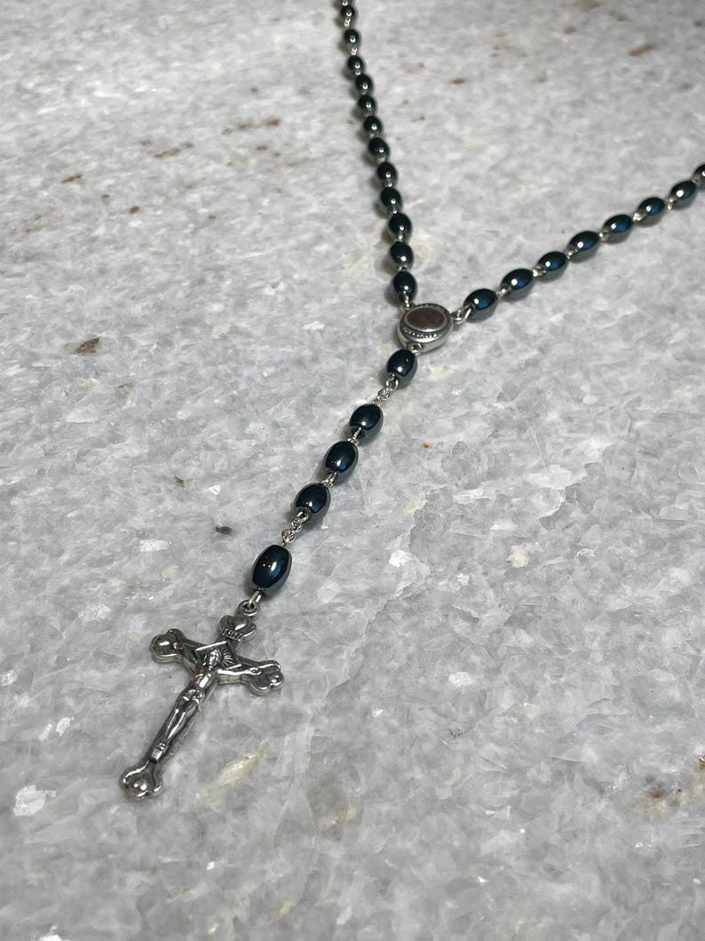 Rosary beads made at the Holy Land, rosary beads, handmade rosary, soil from the holy land, rosary beads catholic for man, rosary necklace