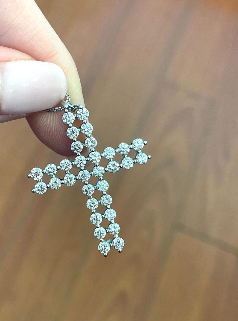 Diamond Cross necklace, 14 Gold, cross jewelry, christian gift, Baptism Gift, Gold Cross Necklace, cross gift, gift for her, Diamonds cross