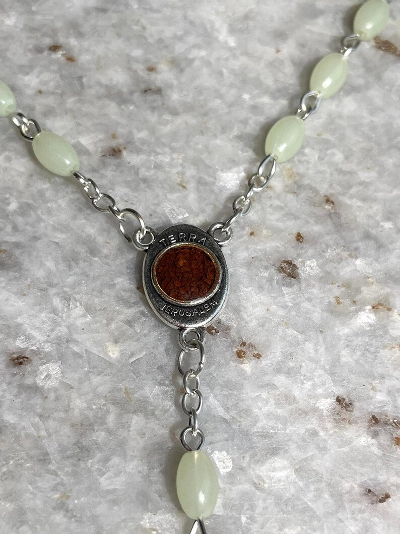 Rosary beads made at the Holy Land with Crucifix, rosary beads, rosary beads catholic, rosary beads first communion, rosary necklace
