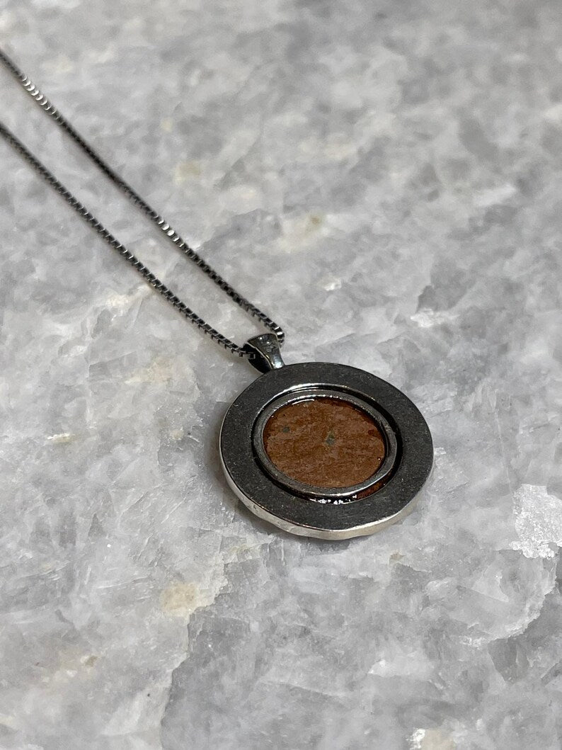Authentic Widows Mite Coin necklace, 925 Silver, handmade pendant, Biblical jewelry, Ancient coin necklace, Christmas gift, mite necklace