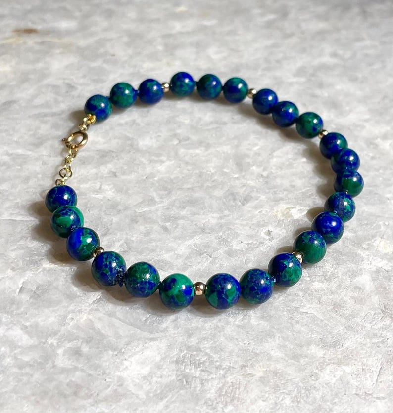 Eilat Stone Bracelet, 14K Gold, Gold beaded Bracelet, jewish jewelry, jewish Bracelet, bat mitzvah gifts, jewish, Hand Made Bracelet