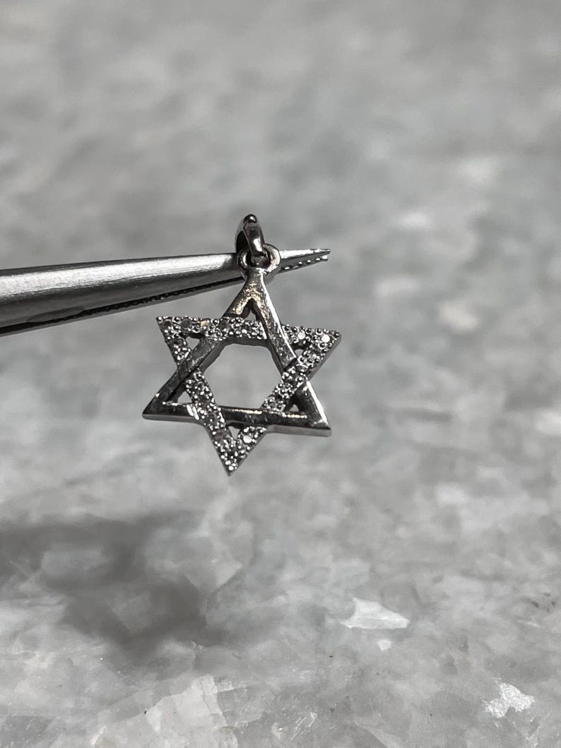 Diamonds Star of David Necklace, 14k Gold, bat mitzvah gift, Dimonds Magen David pendant, jewish star necklace, jewish necklace, jewish star