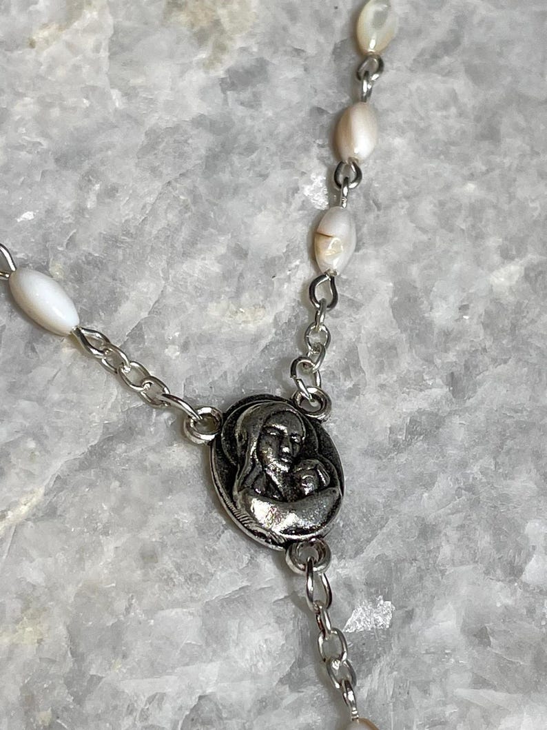 Rosary beads made at the Holy Land with Crucifix, rosary beads, rosary beads gift, rosary beads first communion, hand made rosary necklace