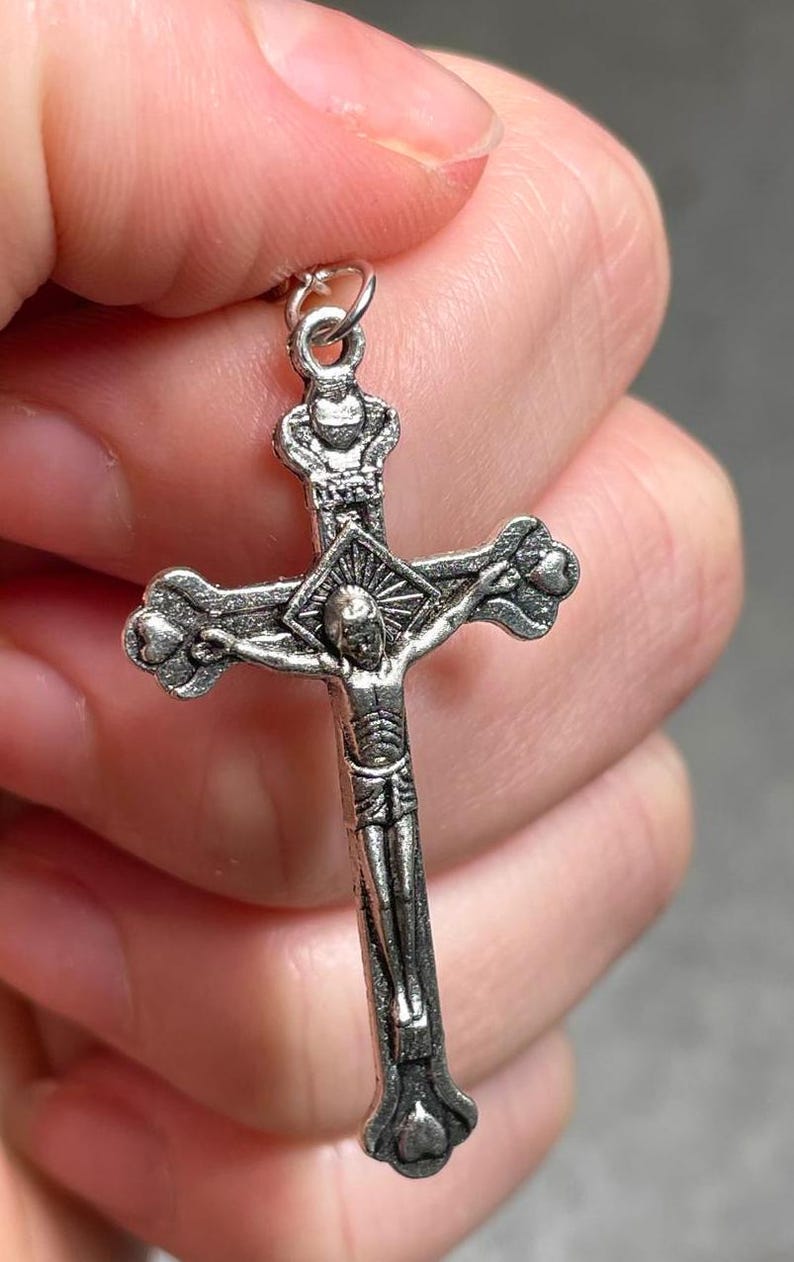 Pearl Rosary beads from The Holy Land with Crucifix, rosary beads pearl like, soil from the holy land, white rosary, Valentines Day gift