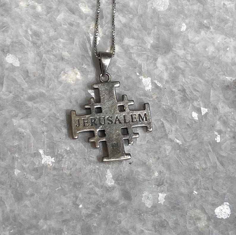 Jerusalem Cross Necklace, Silver, 925 silver, Silver Cross Necklace, cross jewelry, Christian gift, Christian Gift, Jerusalem pendant