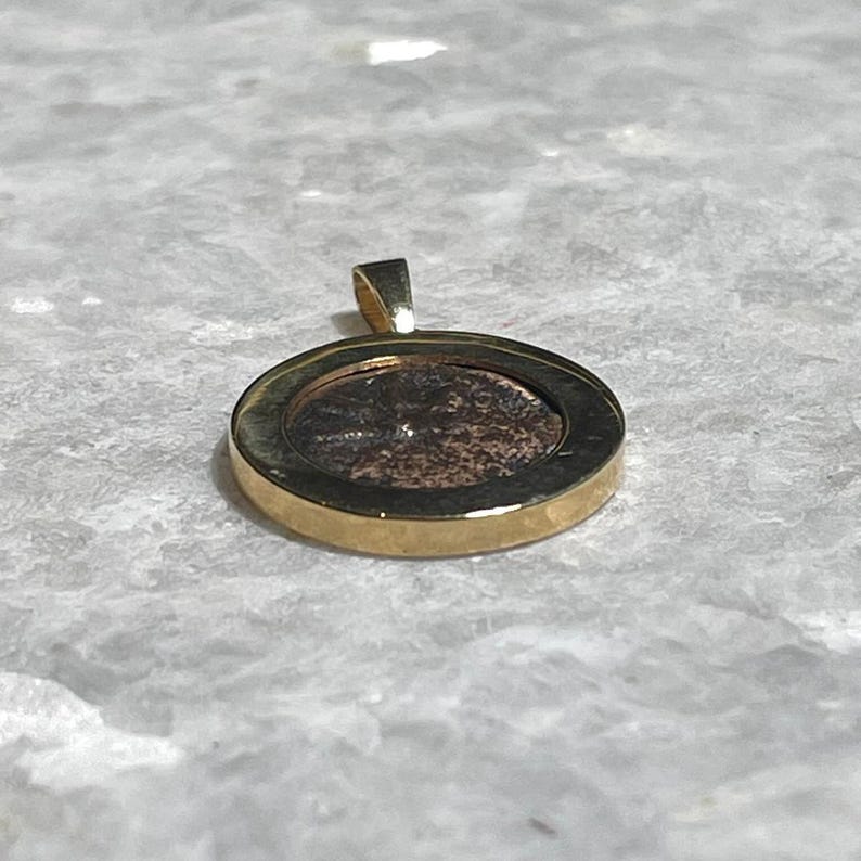 The Widow Mite Authentic Coin Jewelry, spinner pendant, 14K solid gold, Christian gift, Religious Gift, gift for her, gift for Fathers