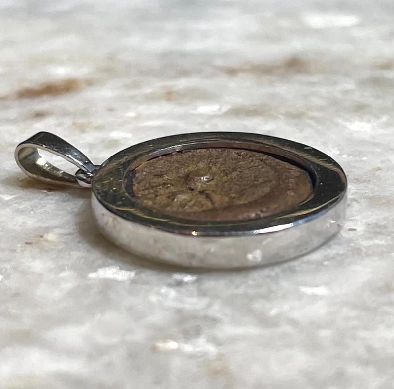 The Widow Mite Authentic Coin Jewelry, spinner pendant, 14K solid gold, Christian gift, Religious Gift, gift for her, gift for Fathers